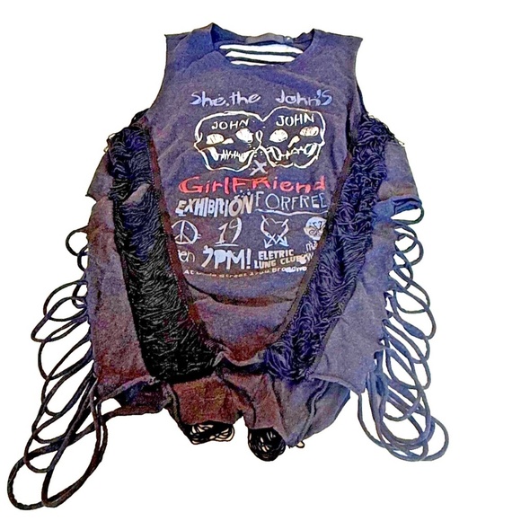 John‎ John Black Festival Fringe Ladies Tank; Black; Small - Picture 3 of 6